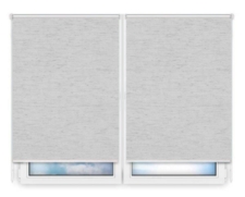 Рулонные шторы Мини Респект-БО-лен-серый цена. Купить в «Мастерская Жалюзи»